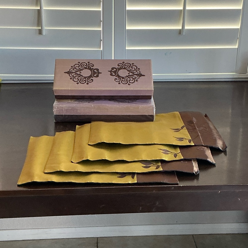 Thai Silk Placemat Sets of 4, 3 Sets of 4 (12 total) NOS Wholesale Lot